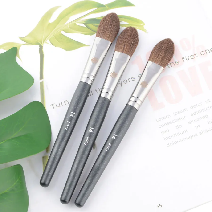 1pc Flame Highlighter Makeup brushes P14 Blush shadow Powder contour Make up brush Professional cosmetic tool Pony hair