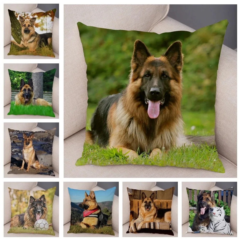 Shepherd Dog Decorative Pillowcase Office Living Room Car Ornaments Home Pillowcase