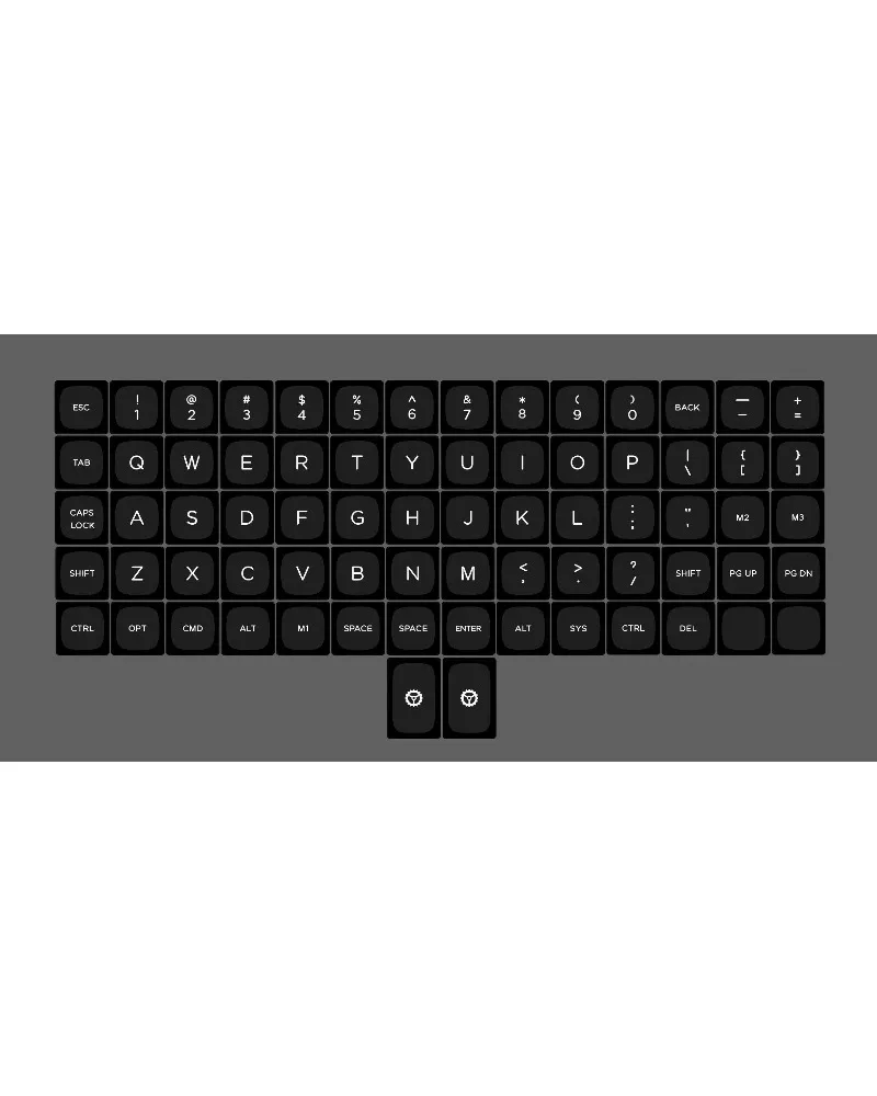 The keycap is suitable for corne sofle inline keyboard, and the height of the split keyboard is sublimated on five sides