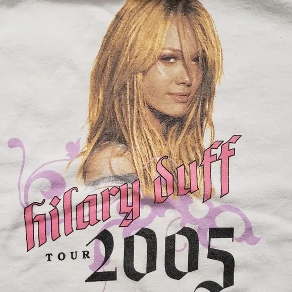 Hilary Duff Tour 2005 Unisex Cotton T-shirt All Size