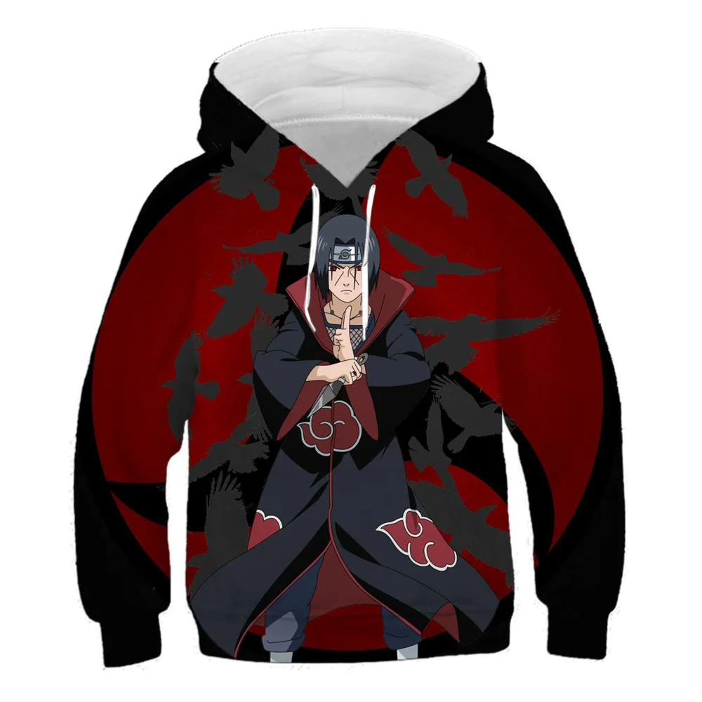 Uchiha Itachi Boys and Girls Hoodies Anime Men's Hoodies 3D Printed Fashion Pullovers Naruto Men's Hoodies MINISO Men's Clothing