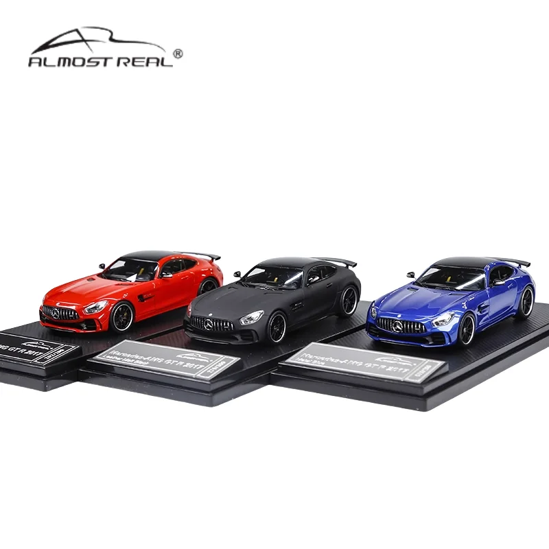 1/43 Mercedes-Benz AMG GT-R alloy simulation static model, children's collection of decorative toys, holiday gifts for children.