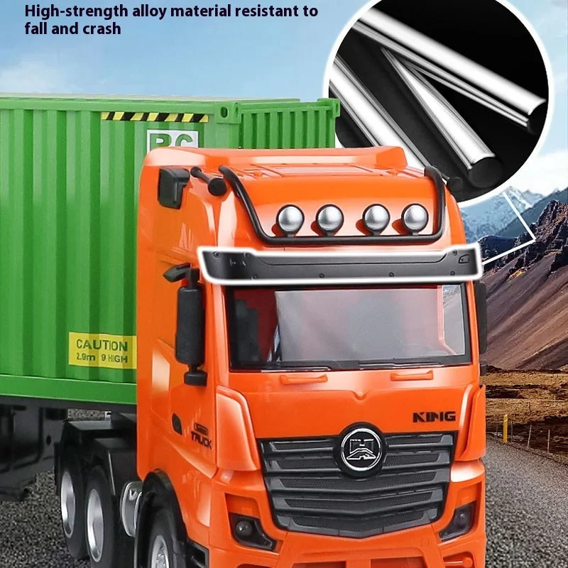 2,4 g Full Scale Fernbedienung Huina Neues Produkt 1317 Neunkanal Simulation Legierung Container Traktion Anhänger Kinderspielzeug