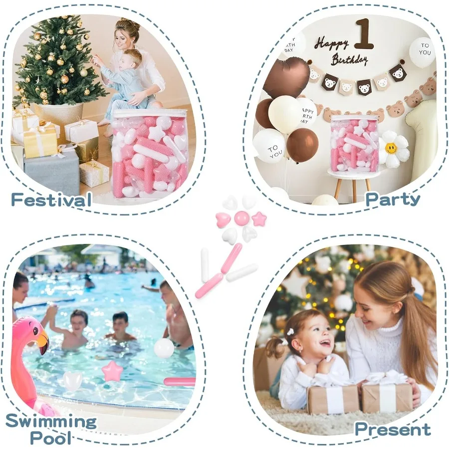 Piłeczki do basenu z kulkami, zestaw 150 kolorowych, odpornych na ścieranie plastikowych piłek do zabawy dla maluchów, piłeczki do basenu z kulkami, plastikowe zabawki do basenu z kulkami.