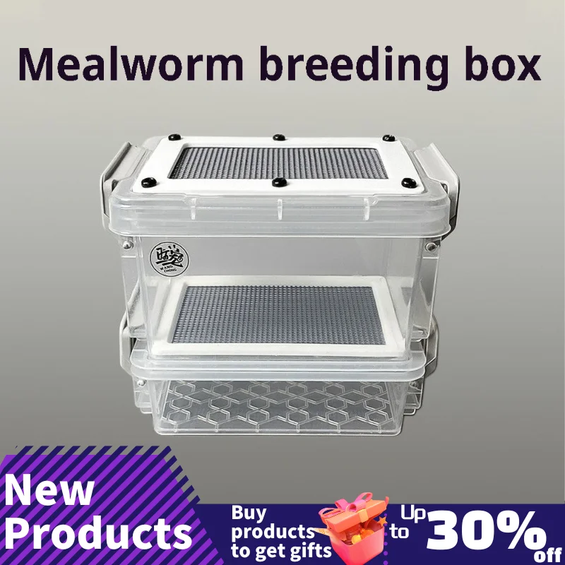 Aufbewahrungsbox für lebende Lebensmittel für Eidechsen und Chamäleons, geeignet zum Erhöhnen von Mehlwürmern, Crickets, Dubia-Kakerlaken und Superwürmern