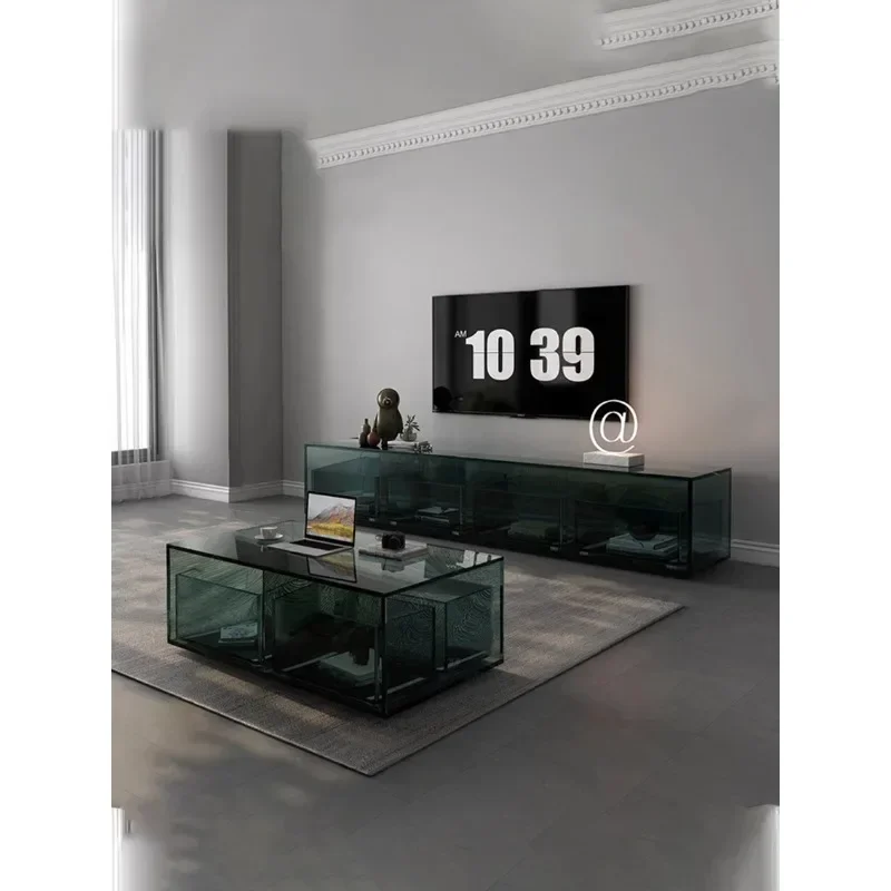 Simple Modern Acrylic TV Cabinet Gradient Color Floor Cabinet Light Luxury Film and Television Cabinet Model Room