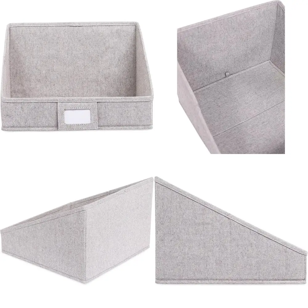 

Серые контейнеры для хранения в шкафу — набор из 4 органайзеров для простыней, одеял, полотенец и свитеров