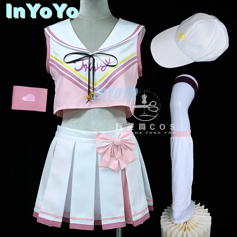 InYoYo Shimoe Koharu Cosplay Costume Blue Archive Lovely Cheerleading Uniform Dress Game Suit Halloween Women Party Outfit