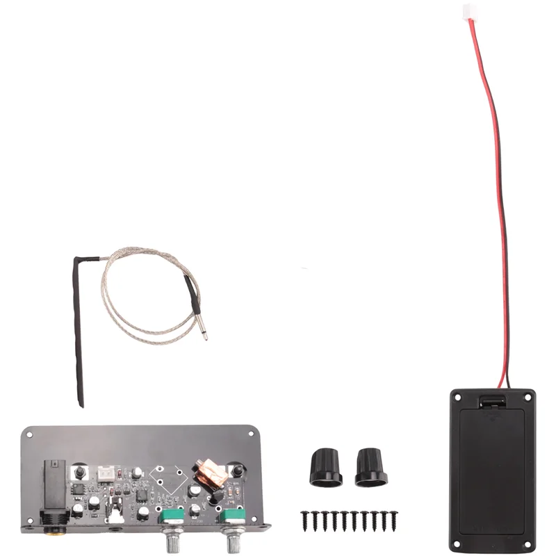 

AA67-Active Mute Guitar Pickup 3.5 Mm Output Plug Pickup With 9V Battery Box Black Silent Guitarra Accessories