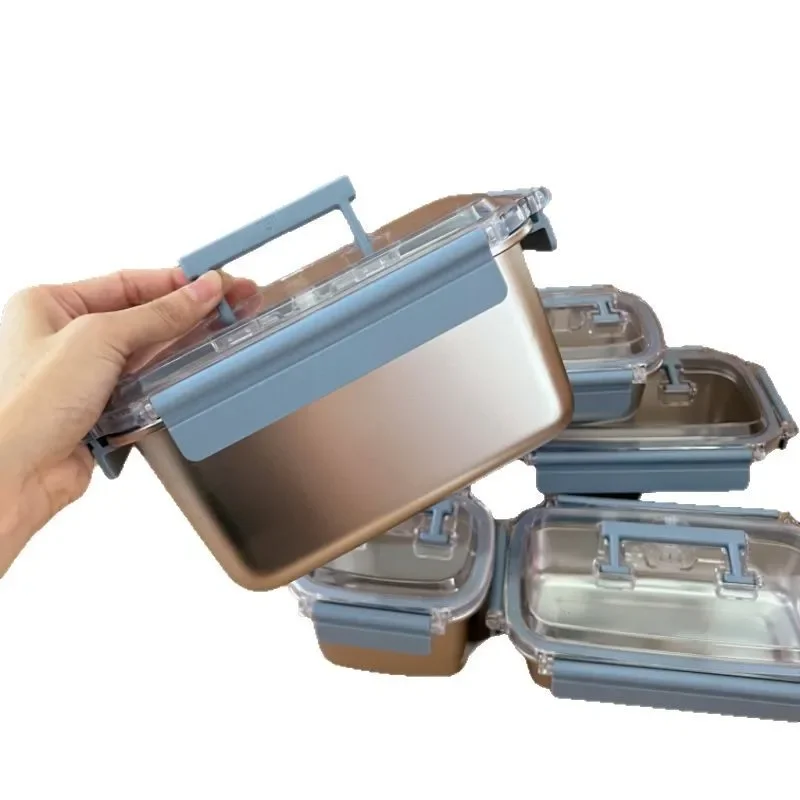 

steel refrigerator, storage sub-packaging crisper, portable lunch box, camping fruit box, bento lunch box sealing lid
