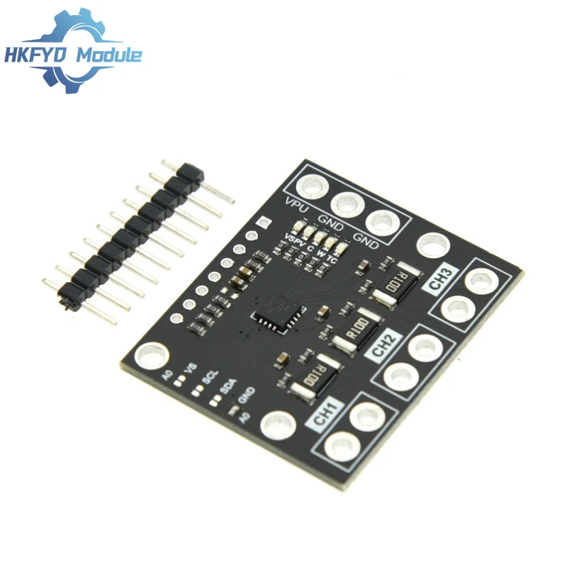 I2C SMBUS INA3221 Triple-Channel Shunt Current Power Supply Voltage Monitor Sensor Board Module Replace INA219 With Pins