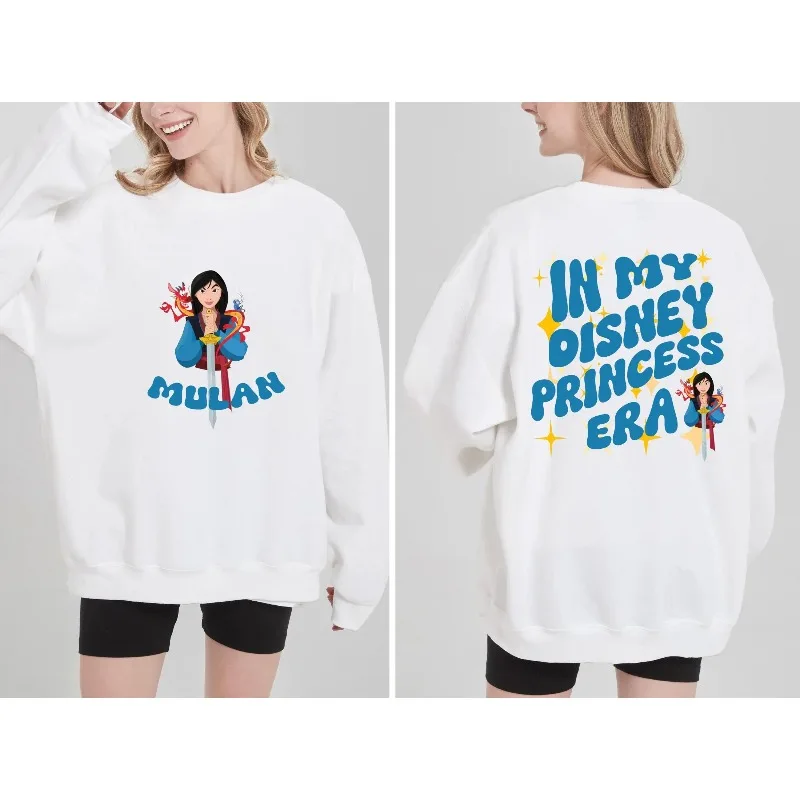 Sudadera Mulan Disney Princess para niñas, jersey con escote cruzado para otoño e invierno, sudaderas con capucha cómodas e informales para mujer