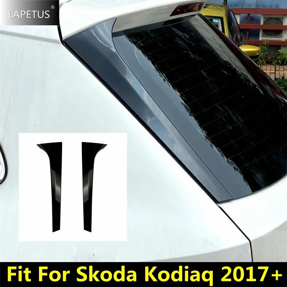 Side Door Rear View Window Spoiler Panel Cover Trim Insert Garnish Bezel Car Styling Accessories For Skoda Kodiaq 2017 - 2022