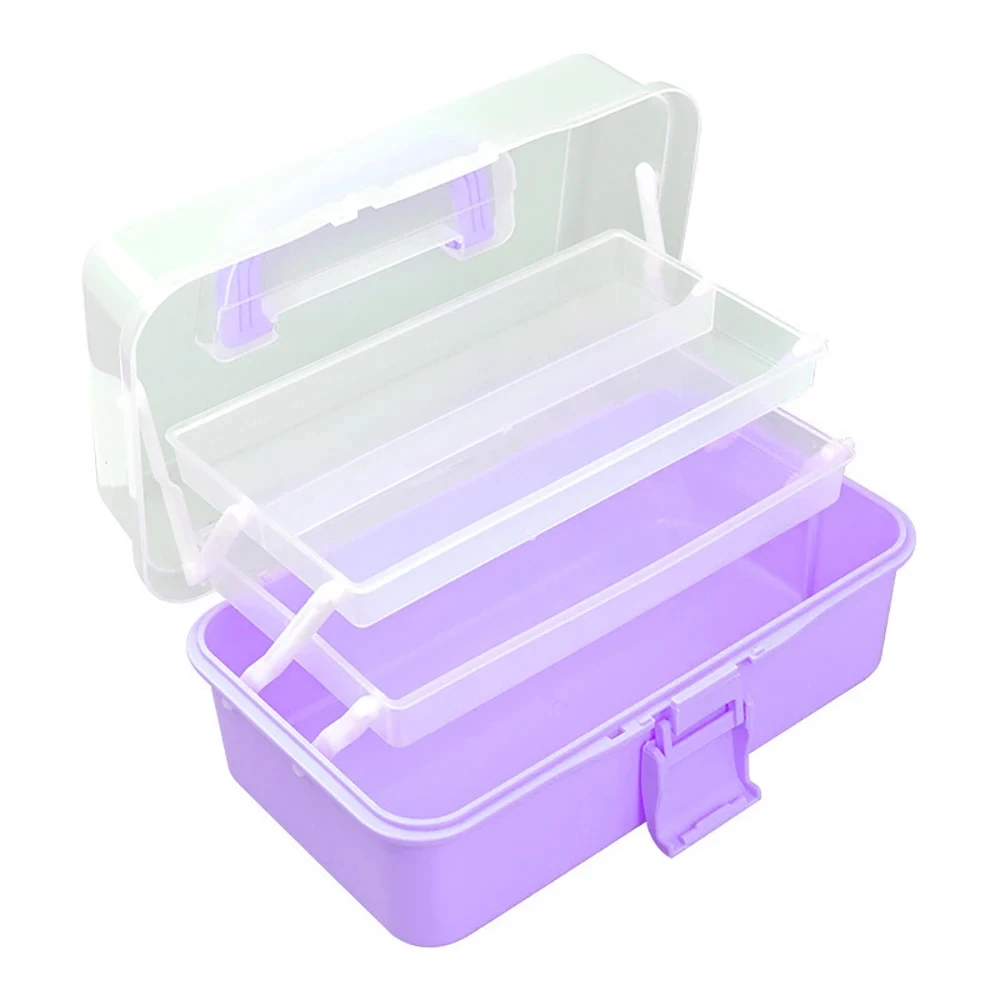 Diamond Art Accessories Painting Pen Kit DIY Plastic Suitcase Three-tier folding storage box Bead organizer storage container