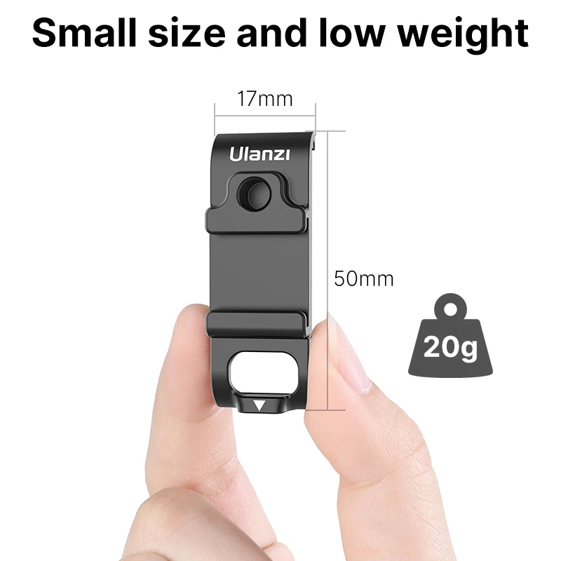 Ulanzi G9-6 Metalen Multifunctionele Batterij Cover Voor Gopro Hero 10 9 Batterij Deksel Met 1/4 ''Koud Schoen mount Microfoon Licht Invullen