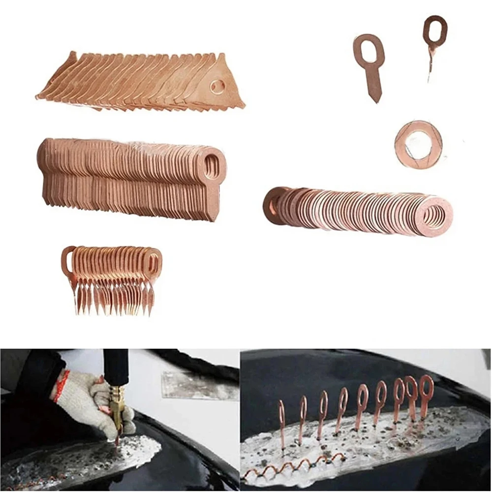 30/100PCS Hot Sale Spot Welding Machine Consumables Car Dent Pulling Straight Washer Sheet Metal Repair Tool Universal Fit