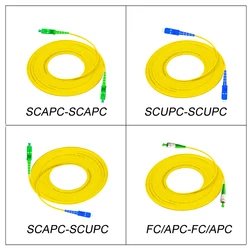 1M SC APC UPC FC APC optik Fiber yama kablosu 3.0mm PVC G652D Fiber Jumper Simplex SM FTTH optik kablo Customized Optica özelleştirilmiş