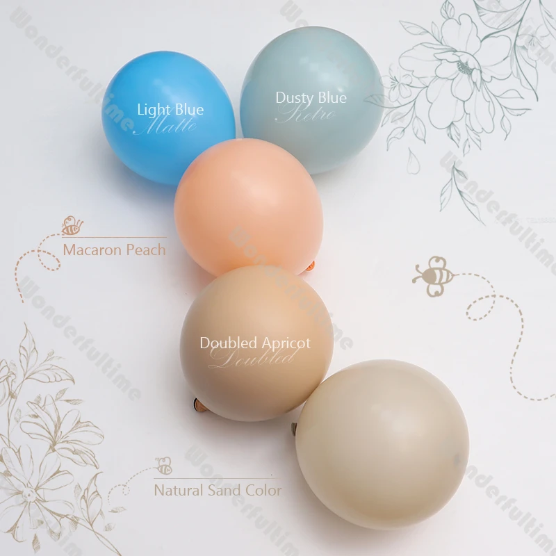 5-18in Doubled Beige Balloons Decoration Wedding Baby Shower Decor Mustard Ournt Orange Balloons Bridal Shower Birthday Backdrop