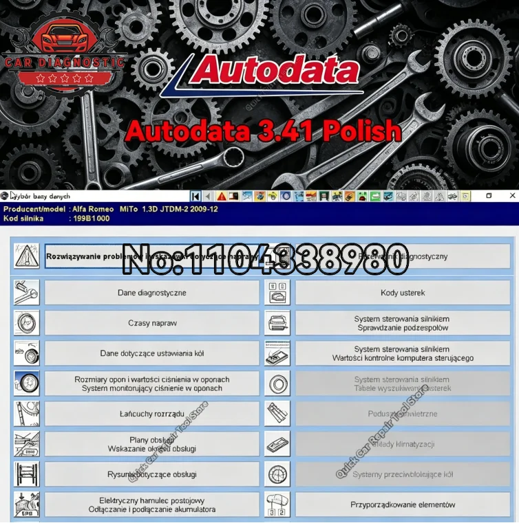 Autodata 3.41 Polish Auto Car Repair diagnosis Software wiring diagrams data Autodata Update To 2012 year