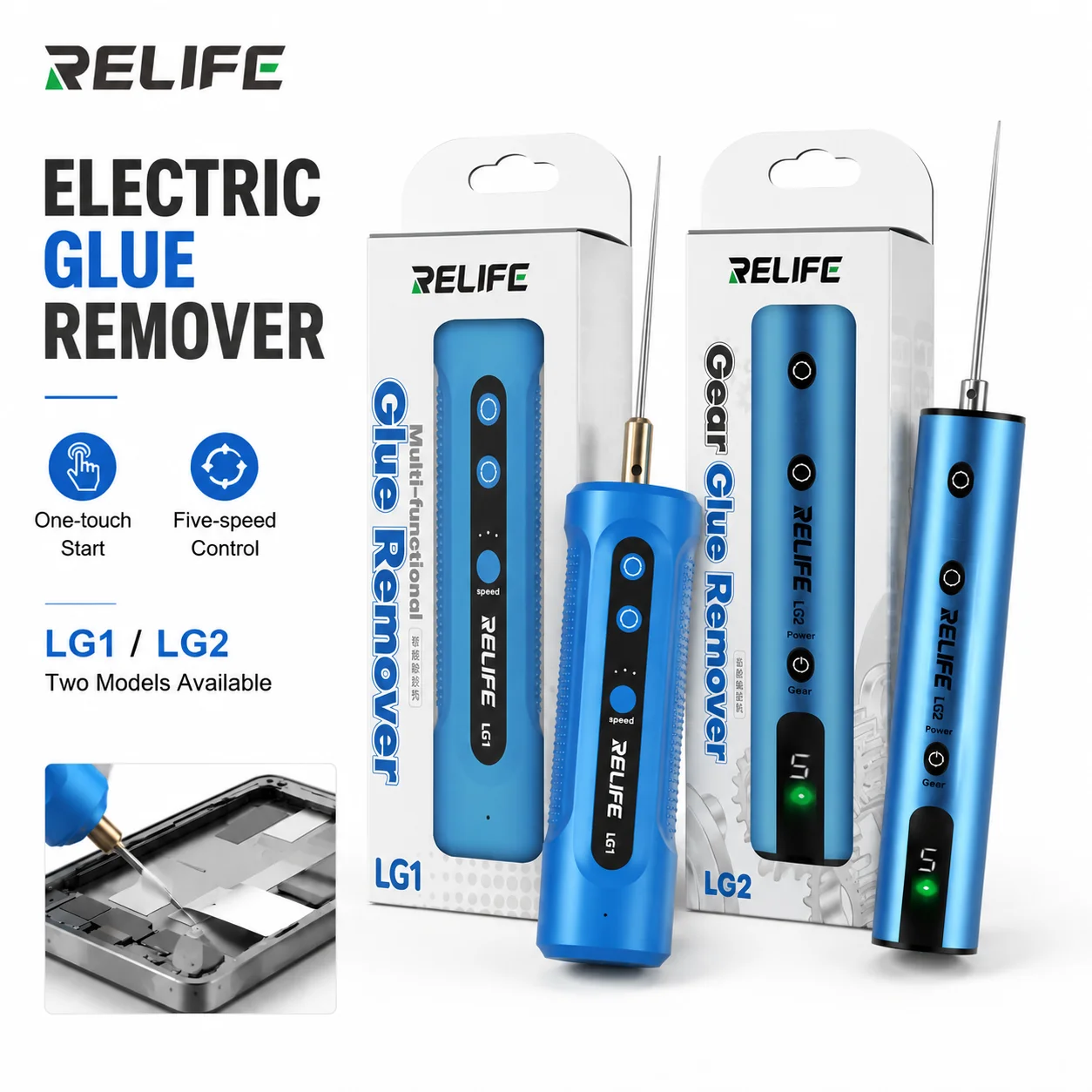 RELIFE LG1/2 Intelligent Glue Remover OCA Adhesive Removal Forward/Reverse for Mobile Phone Repair  Screen LCD Frame Degumming