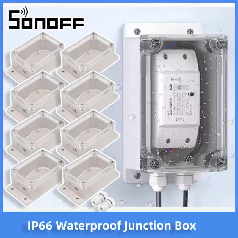 SONOFF – boîte de jonction étanche IP66, coque à chocs résistante à l'eau, Compatible avec les commutateurs WiFi intelligents BASICR2/BASICR4/RFR2