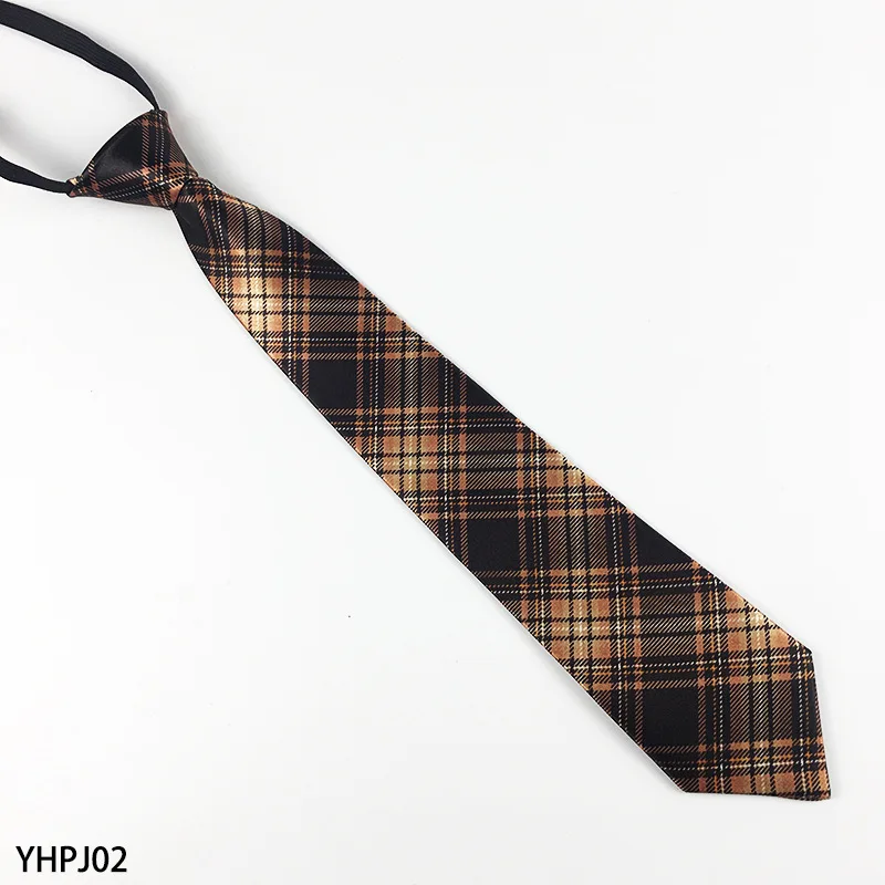 

New type of rubber band free tie cover with student print stripes, Instagram Youth Japanese JK uniform tie