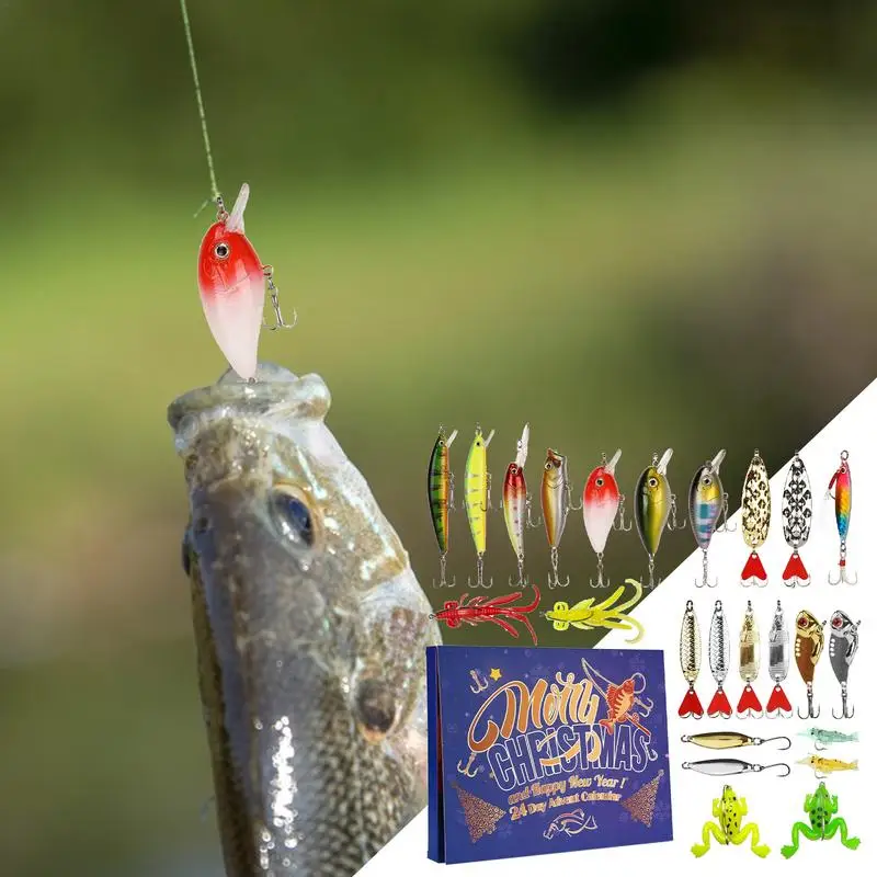 Bass Fishing Advent Calendar 2024 Adults Holiday Advent Calendar 2024 Fishing Lure Advent Calendar 24 Days Countdown Calendar