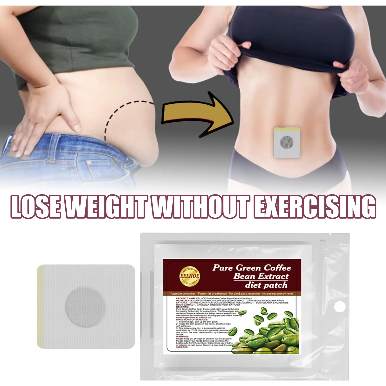 

Slimming Patches Fast Burning Fat Lose Weight Belly Slim Patch Detox Abdominal Detoxification Defecation Firm Skin Navel Sticker