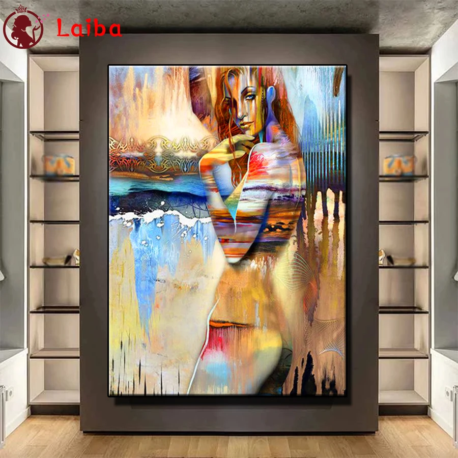 Full Square Diamond Painting, Modern Abstract, Sexy Woman Mosaic, Needlework Picture, Embroidery Sale, Home Decor