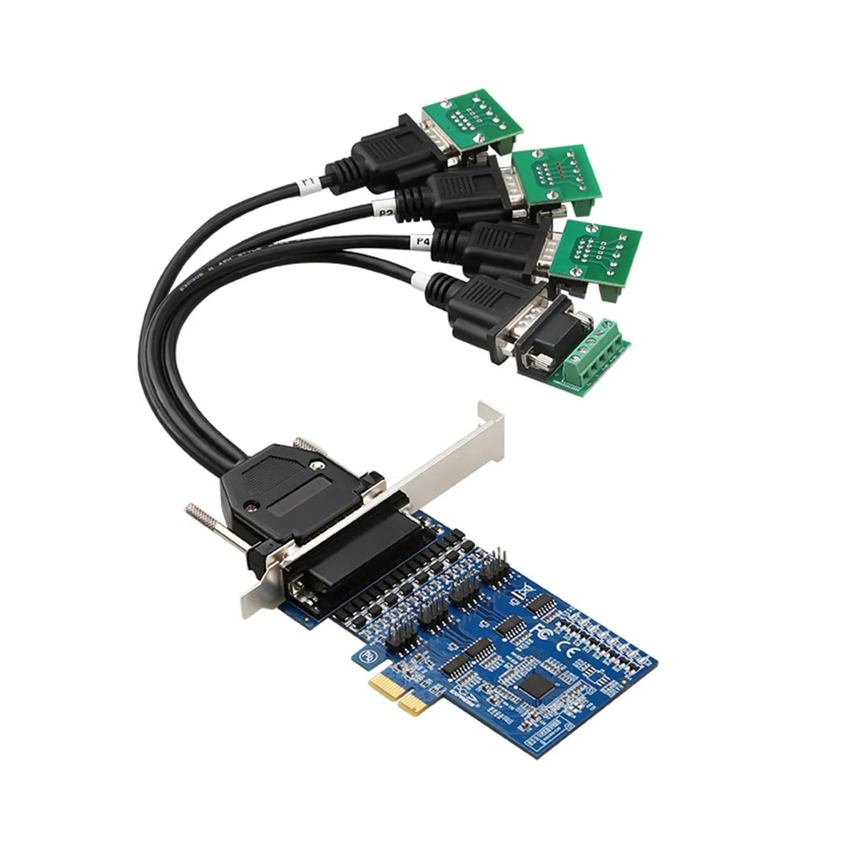 Imagem -03 - Pci-cartão de Expansão Cartão Multi-serial Protetor Industrial Portas Rs422 Rs485 Pci-e para Rs422 Rs-485