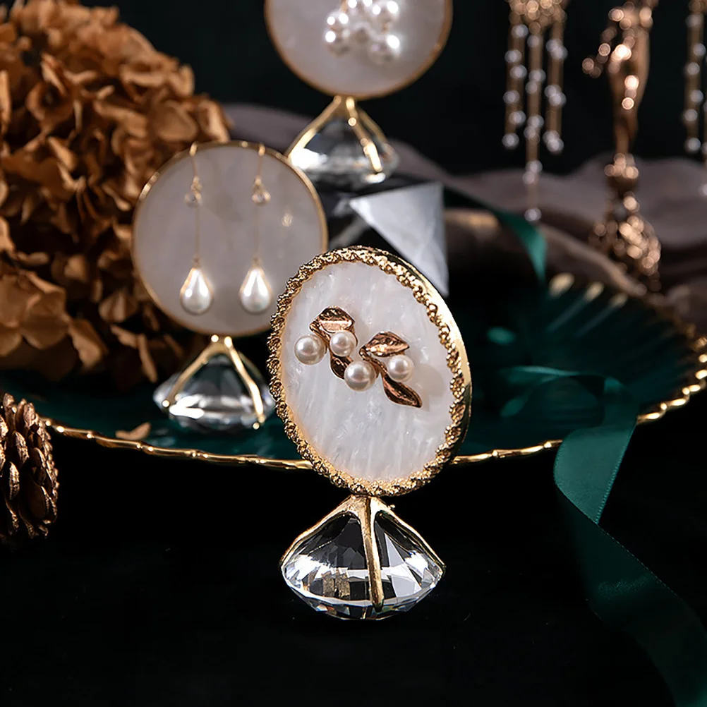 1 قطعة رف شاشة القرط الفاخر كريستال الماس قاعدة مجوهرات المنظم لمتجر مضمد تخزين ديكور هدية ألوان متنوعة