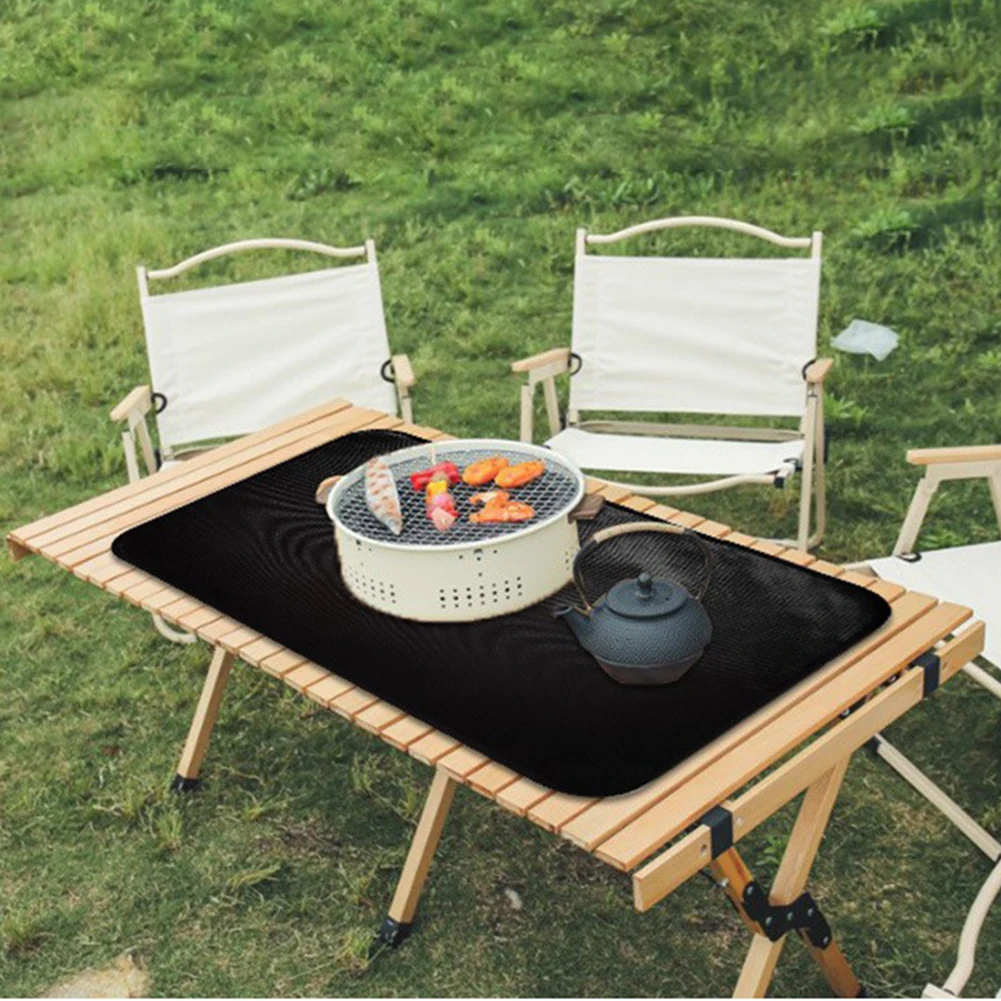 

Огнестойкий коврик, двусторонний термостойкий силиконовый коврик, защитит ваш пол в стиле толстый противоскользящий коврик для барбекю, сковорода