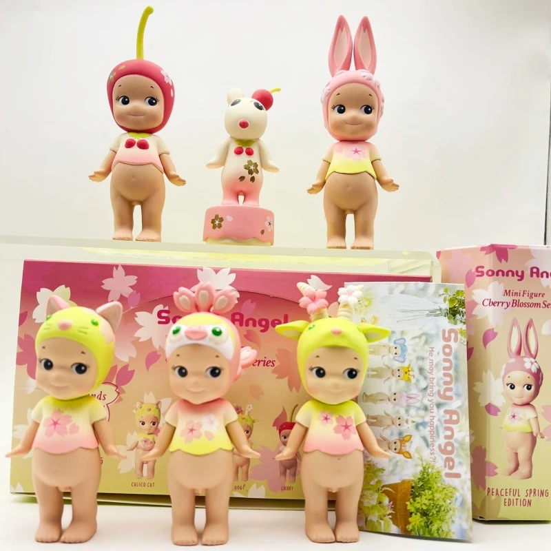 Replica Sonny Angel Mini Spring Cherry Blossom Cherry Blossom Rabbit Surprise Blind Box Tideplay Toy Cure Doll Lucky Mascot Gift