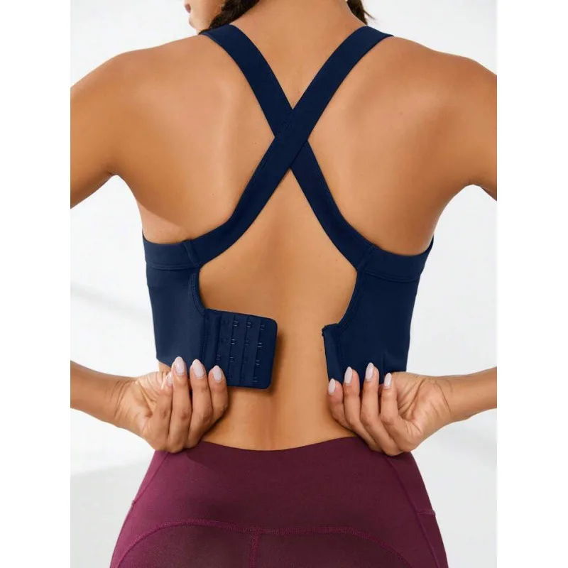 Sports and beautiful back bra set, cross-back sports bra, no chest pad, adjustable size, and can be worn inside normally. image 6