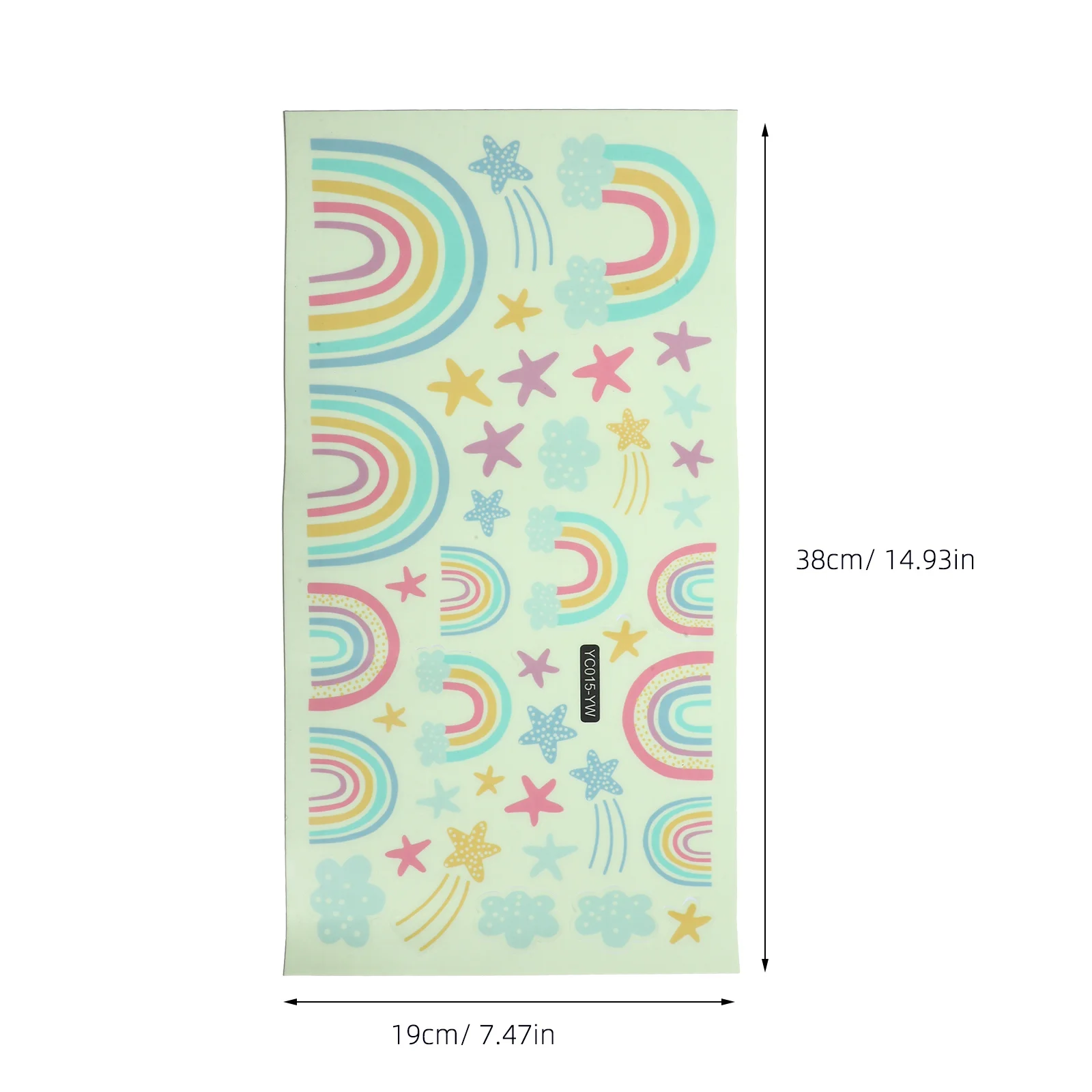 

1 Sheet DIY Night Luminous Star Wall Sticker Glow in The Dark Ceiling Decal Kids Room Rainbow Cloud Decoration