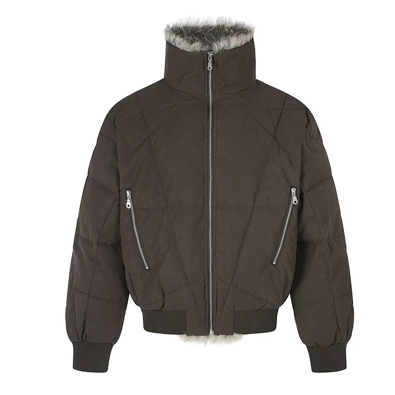 Winter Warm Casual Jacket Coats Fur Collar Thermal Outwear Tops For Male Windbreak