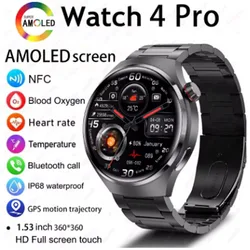 Black Watch For Samsung Galaxy S20 Ul Smart Watch Men AMOLED HD Screen Bluetooth Call NFC Health GPS Sport Smartwatch Women 2024