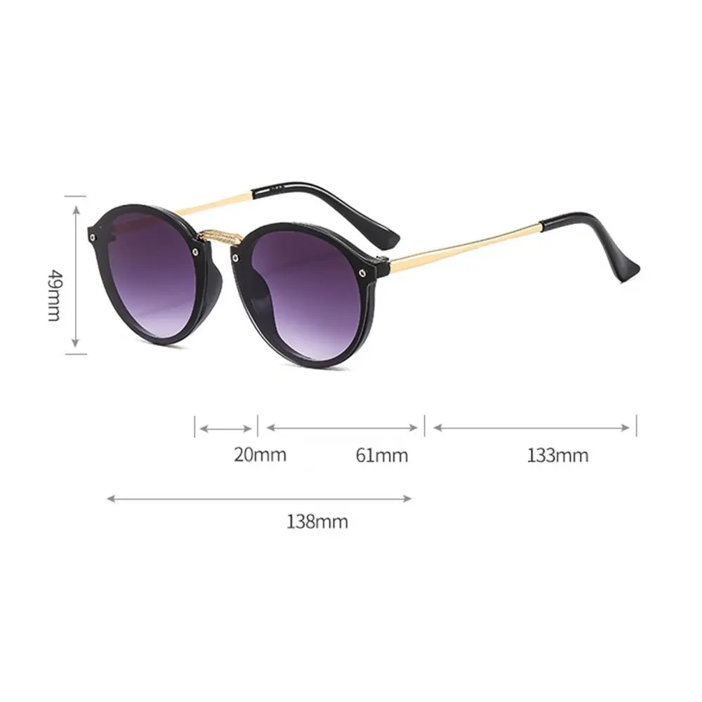 Fashion UV Protection Round Sun Glasses Colorful Large Frameworks Sun Protection Sun Glasses Shades 90s Glasses for Men Women
