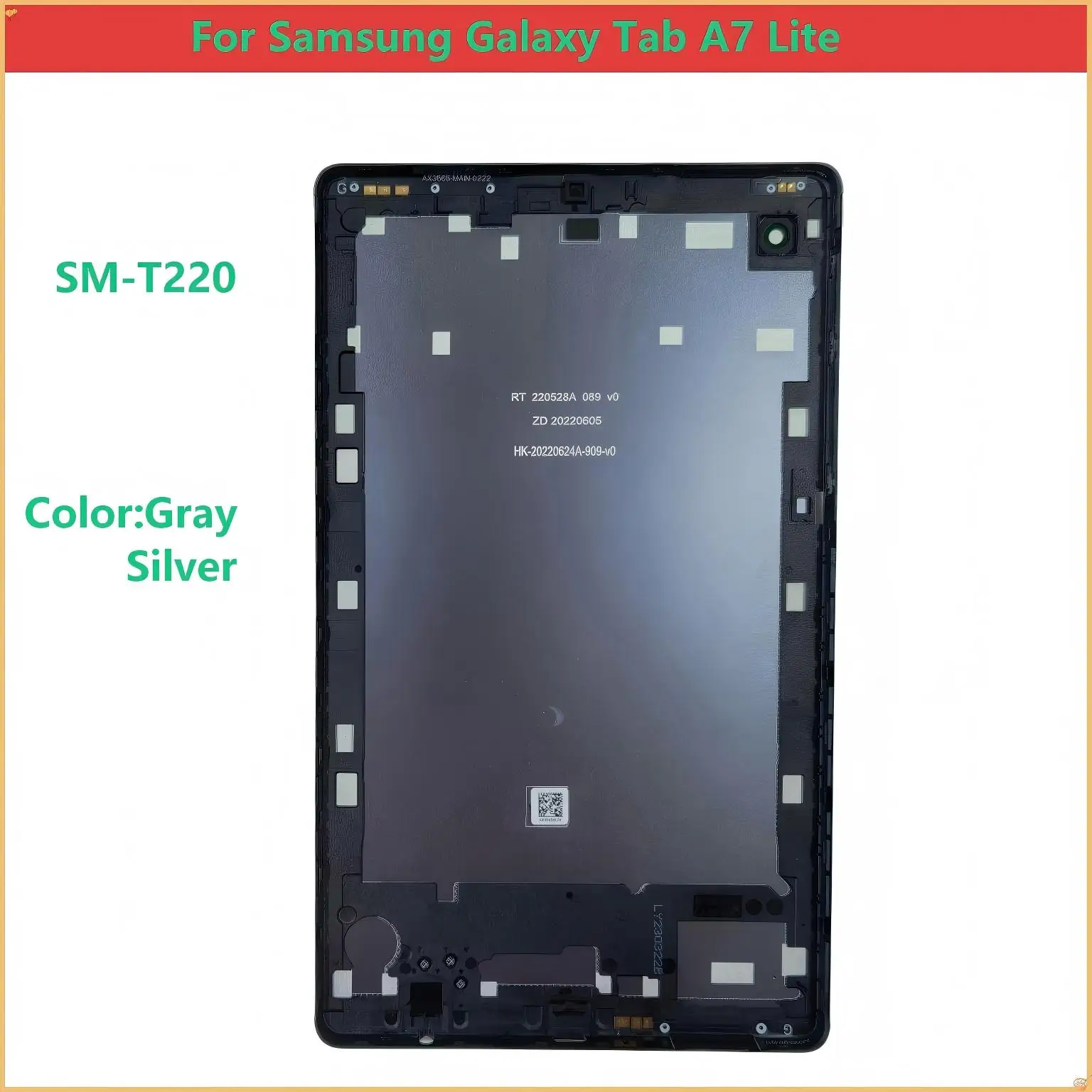 shell back For Samsung Galaxy Tab A7  T220  SM-T220  Battery Cover Back Case Accessory Replacement