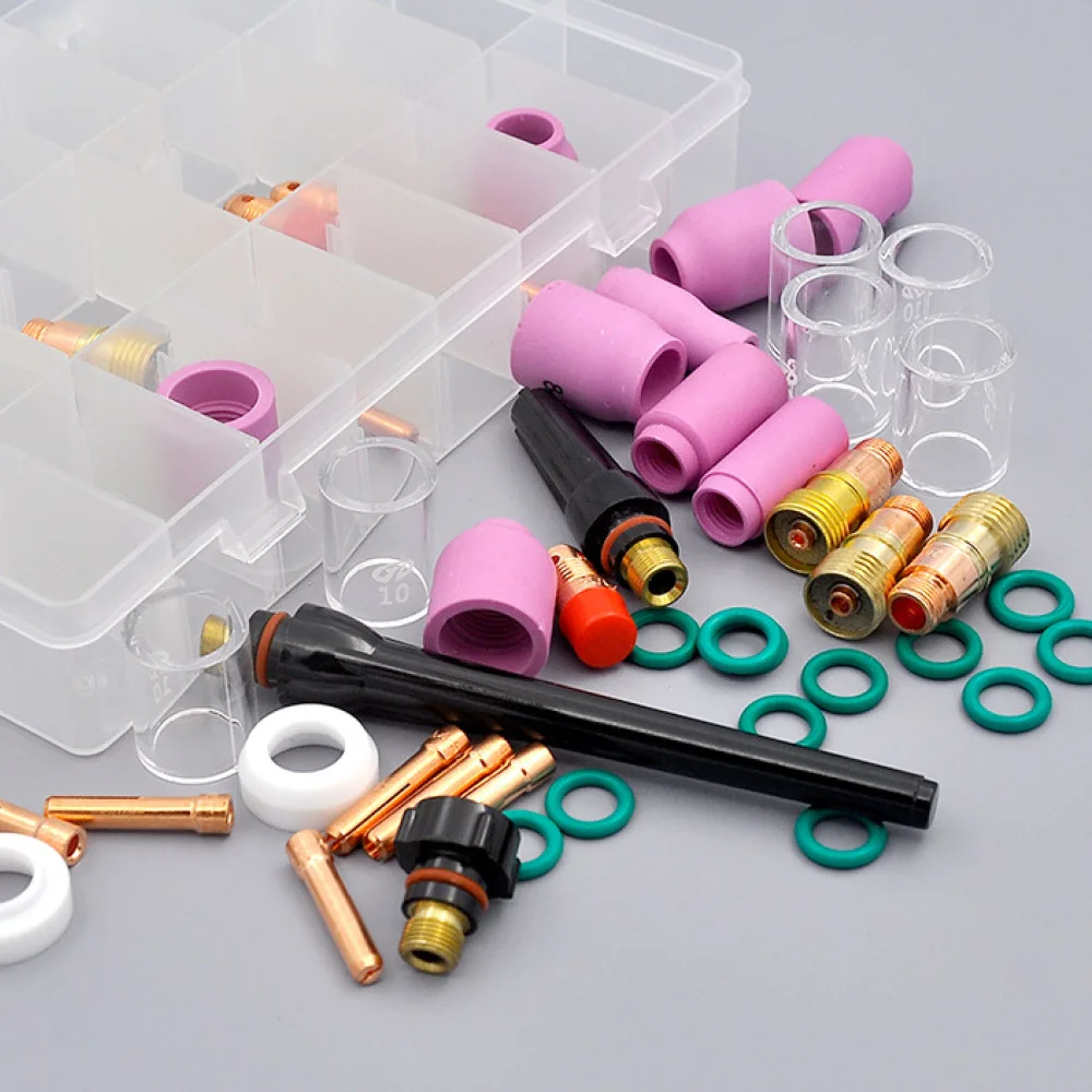 TIG Welding Torch Consumables Kit For WP17 WP18 WP26 Gas Glass Cup Ceramic Nozzle Collet Body Electrode Holder Accessories