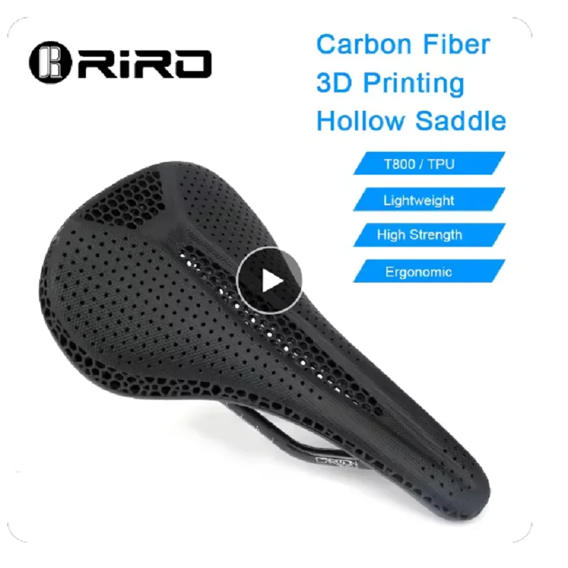 

RIRO велосипедное седло из углеродного волокна сверхлегкое 3D-печать шоссе MTB гоночное седло велосипедная подушка аксессуары для велосипедного сиденья