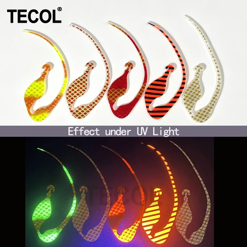 TECOL Tadpole Shape Silicone Tai Rubber Skirt DIY Jig Lure Accessories Fly Tying Ribbon Tairaba Rig For Grouper Madai Bream