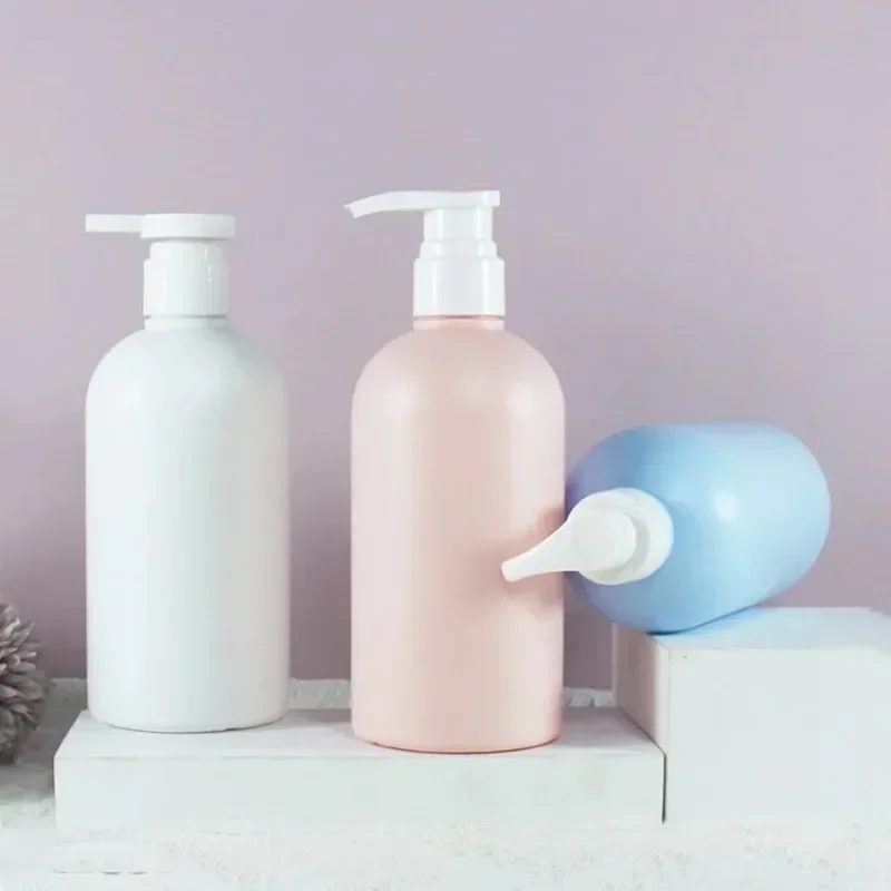 Empty Plastic Pump Lotion Shampoo Bottle 500ml Cosmetic ContainerPet Shower Gel Bottle Refillable Bottles Soap Dispenser