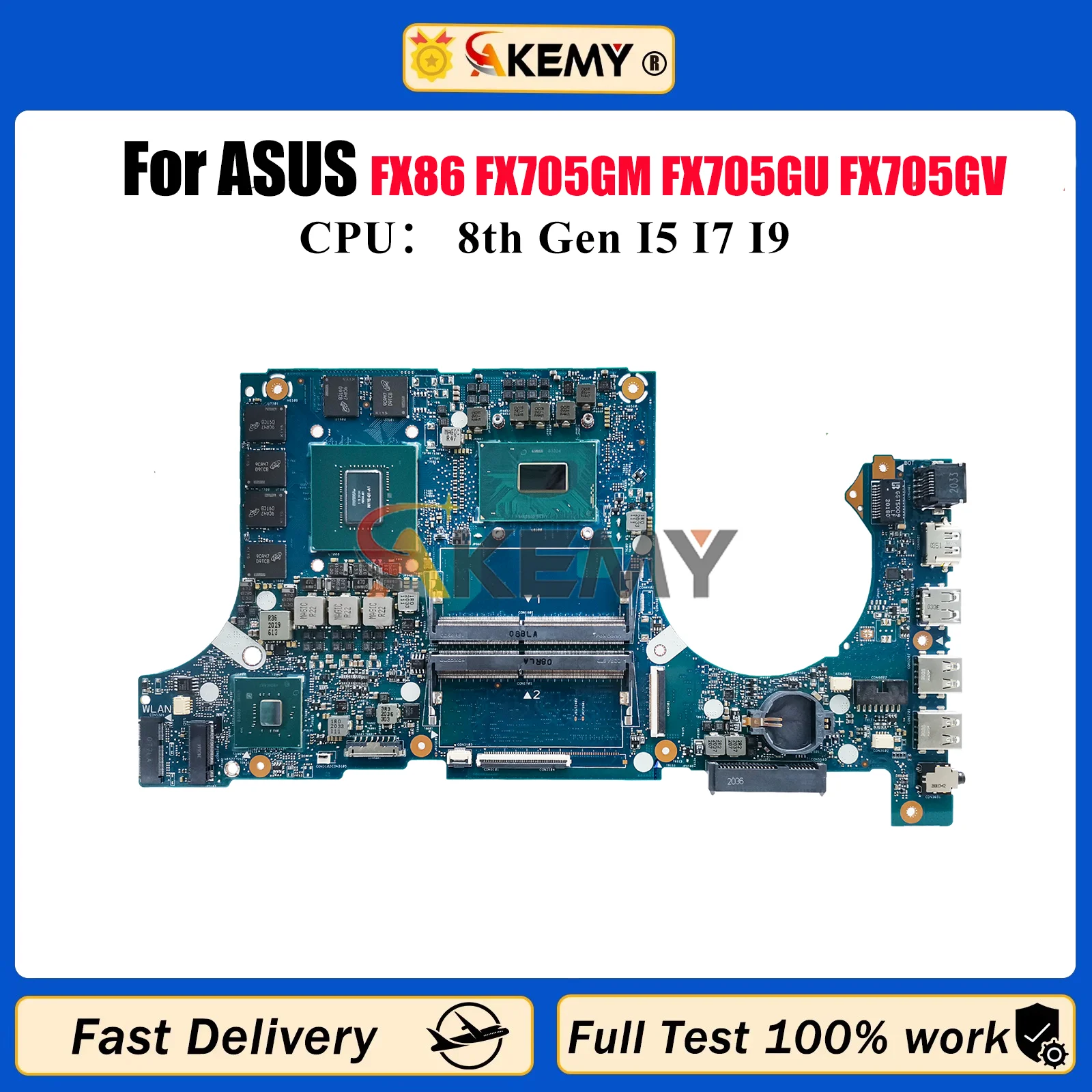 

FX505GM Laptop Motherboard For ASUS TUF Gaming FX505 FX86FE FX86FD FX705GM FX705GU FX705GV Notebook Mainboard With I5 I7 I9 CPU