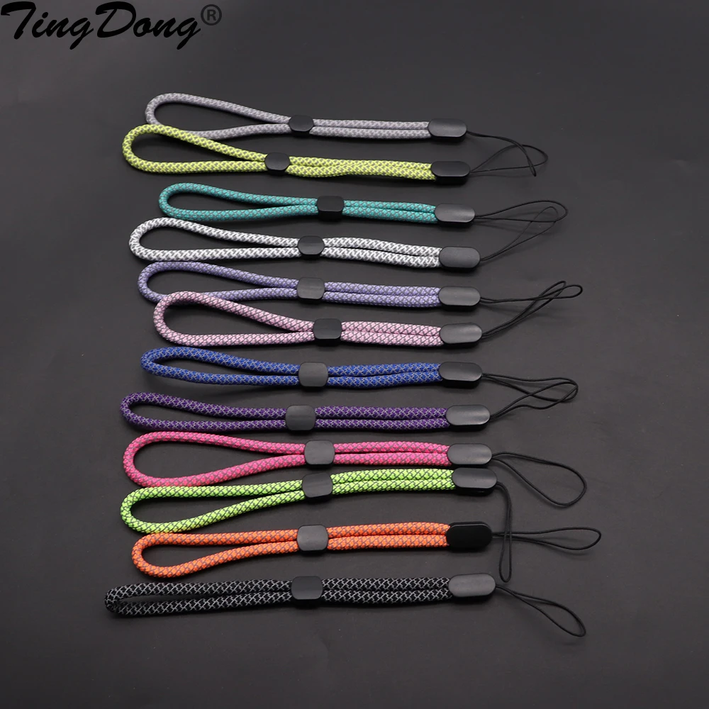 Fluorescent Cell Phone Strap Wrist Straps Hanging Rope Mobile Phone Chain Adjustable Phone Charm Phone Wrist Lanyard DSLR Camera