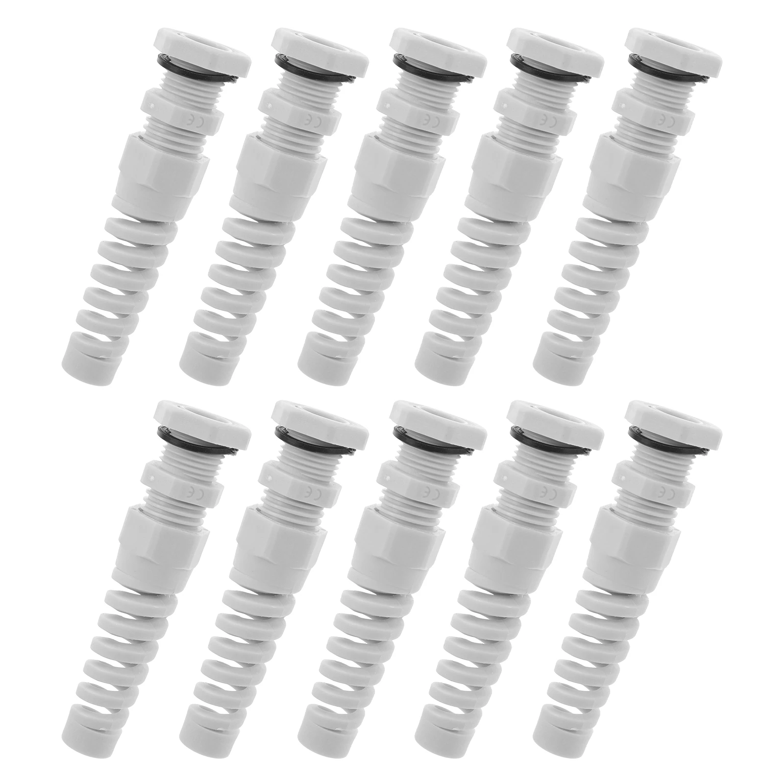 

10Pcs Strain Relief Cable Gland Waterproof Nylon Cord Grip Adjustable Connector 4-8mm Wire Protector for Control Panel Junction