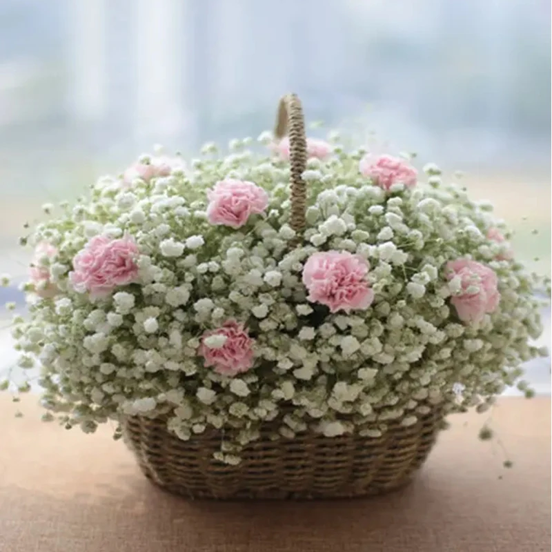 2Pcs 60cm Baby's Breath Artificial Flowers PU Plastic Gypsophila DIY Wedding Bouquets Floral Arrangement Party Home Decoration