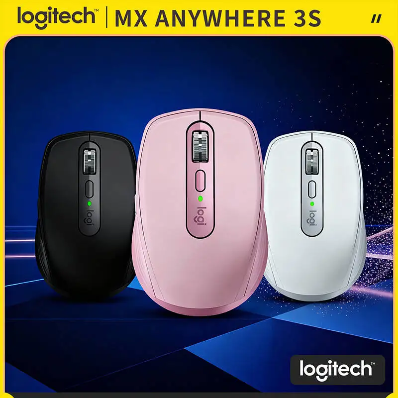 

Компактная мышь Logitech MX Anywhere 3S, эргономичный дизайн, перезаряжаемая, с быстрым прокруткой для портативных ПК Mac