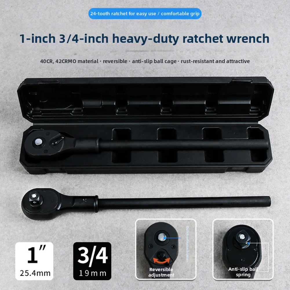 1pc-1inch-3-4inch-quick-ratchet-socket-wrench-one-handed-extendable-handle-wrench-quick-release-reversible-wrench-hand-tool