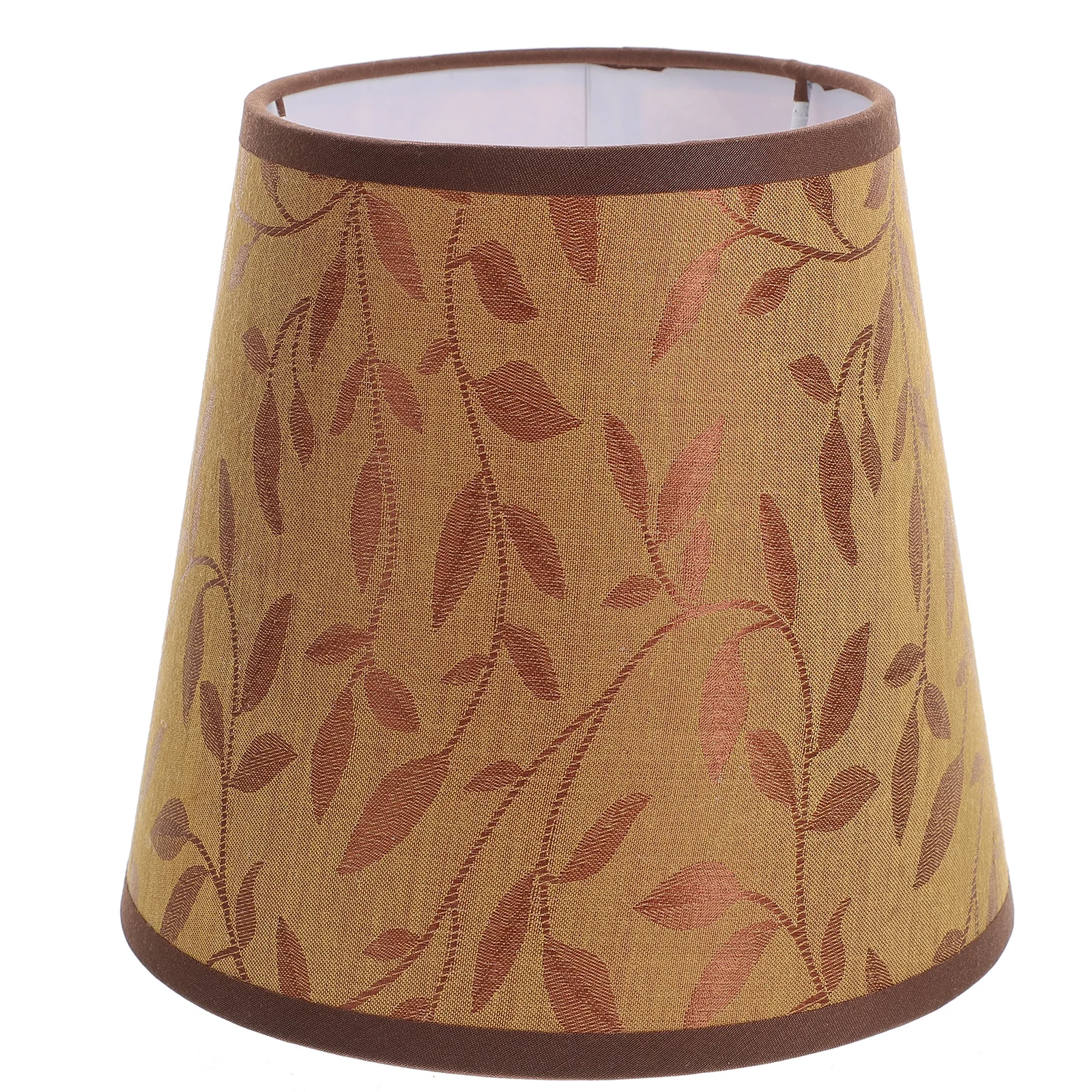 

Small Replacement Lampshade E27 Cloth Indoor Light Cover Vintage Willow Leaves Pattern Decorative Desk Pendant Wall Lamp Shade